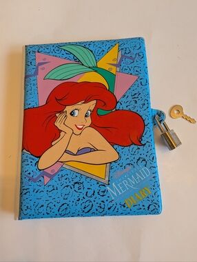 Vintage Disney Little Mermaid Diary With Lock And Key